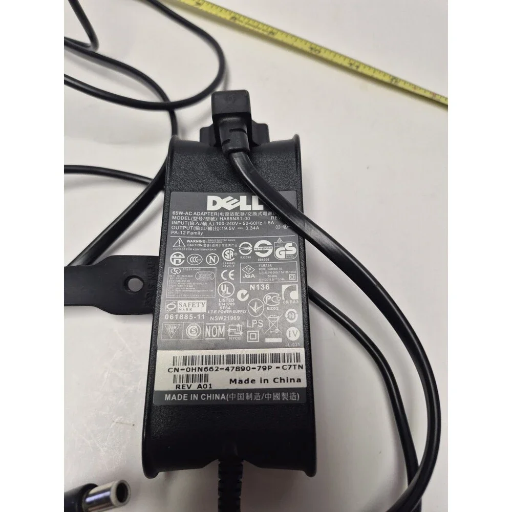 DELL HA65NS1-00 19.5V 3.34A 65W Genuine Original AC Power Adapter Charger tested